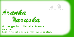 aranka maruska business card